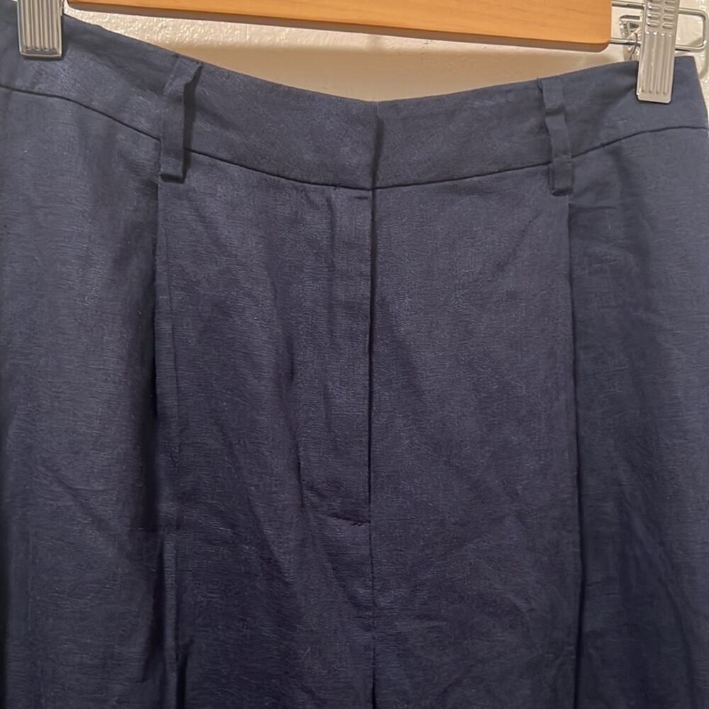 Open Edit Navy Blue Linen Blend Pants NWOT Size XS - Picture 10 of 16